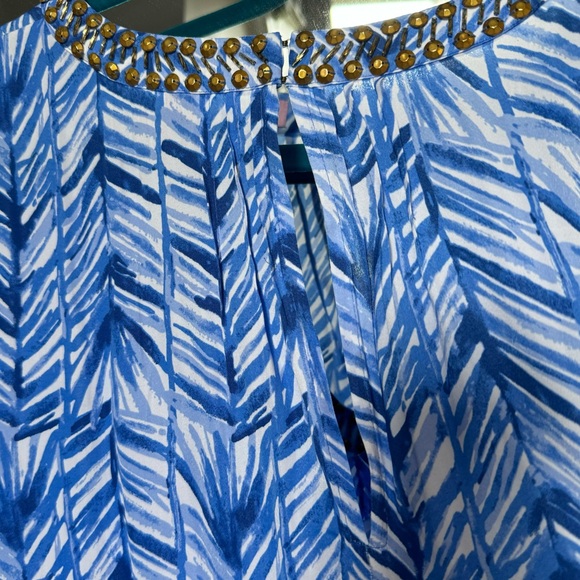 Lilly Pulitzer Colby Romper Lapis Blue Costa Verde Size L - Picture 10 of 11